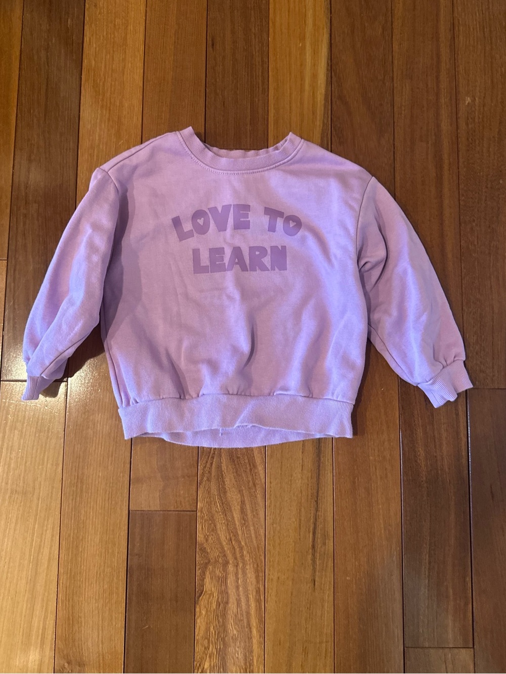 Kids' Lavender 'Love to Learn' Sweatshirt